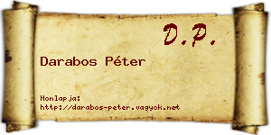 Darabos Péter névjegykártya